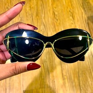 Loewe Black Cat Eye Double Frame Sunglasses